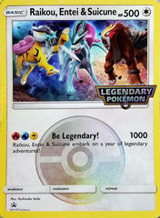 Raikou, Entei & Suicune Unnumbered JUMBO OVERSIZED Sheen Holo Promo - Legends of Johto GX Collection